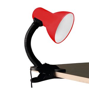 Luminária de Mesa Articulada Presilha Bivolt - Vermelho:vermelho