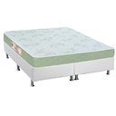 Ver imagem 1 de Cama Box Queen: Colchão Espuma Castor D33 Sleep Max + Base CRC Courano White(158x198)