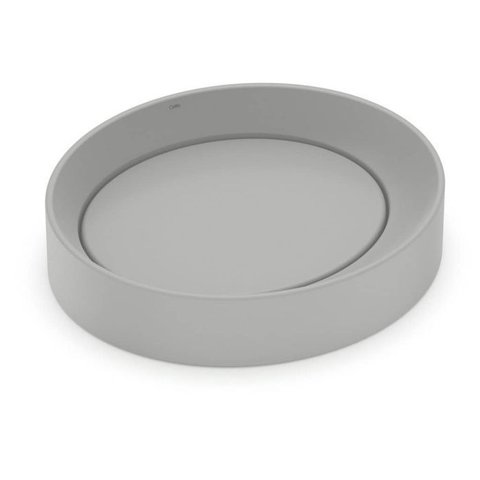 Cuba de Apoio Oval sem Mesa 450x400mm Design D5 Stone Celite Cód. 1380850077300
