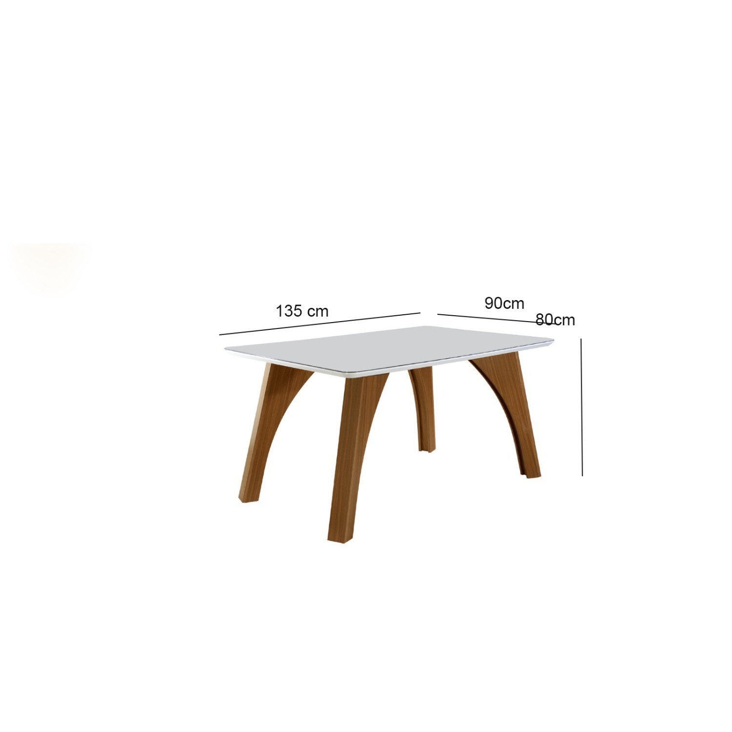 Conjunto Sala de Jantar Mesa Porto com 4 Cadeiras Madri - 3