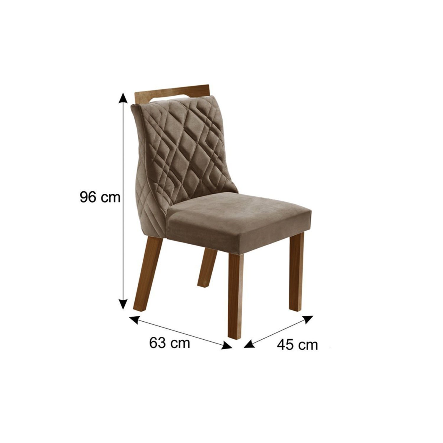 Conjunto Sala de Jantar Mesa Porto com 4 Cadeiras Madri - 4