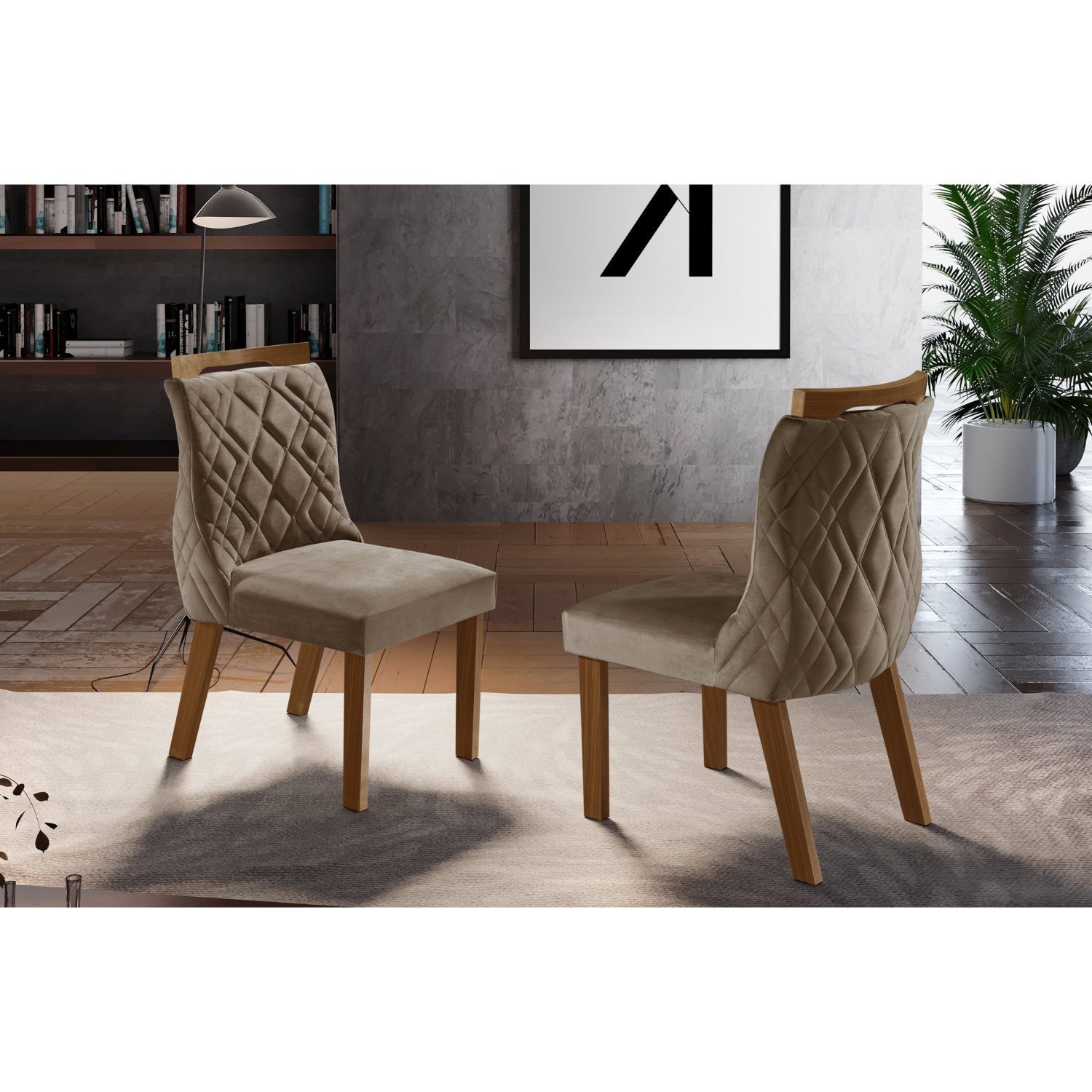 Conjunto Sala de Jantar Mesa Porto com 4 Cadeiras Madri - 5