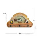 Ver imagem 2 de Porta Chave de Parede de Madeira para Cozinha com 6 Ganchos