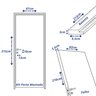 Kit Porta de Madeira 210x62cm Batente 9,5cm Lisa Primer Uniportas  - 3