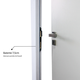 Kit Porta de Madeira 210x62cm Batente 9,5cm Lisa Primer Uniportas - 12 Kit Porta de Madeira 210x62cm Batente 9,5cm Lisa Primer Uniportas - 12