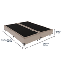 Ver imagem 3 de Base Box Bege Queen 158cm Madeira KazaMix