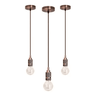 Pendente Luminaria Lustre Luxo Detalhado de Aluminio Bronze Ver Base E27 1m - 4