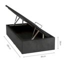Ver imagem 5 de Base Baú Physical Camurça Cinza para Solteiro 88x188x39cm - 1051612179 - Ortobom Base Baú Phy Camurç