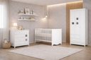 Ver imagem 1 de Quarto Infantil com Berço Roupeiro e Cômoda Lunni- Mobibaby