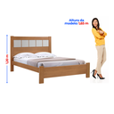 Ver imagem 4 de Cama Casal Premium 100% MDF Marrom/Cinamomo/Off White