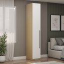 Ver imagem 5 de Guarda Roupa Modulado 1 Porta com Prateleiras 100% MDF Infinity Bege/Savana/Branco