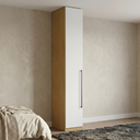 Ver imagem 1 de Guarda Roupa Modulado 1 Porta com Prateleiras 100% MDF Infinity Bege/Savana/Branco