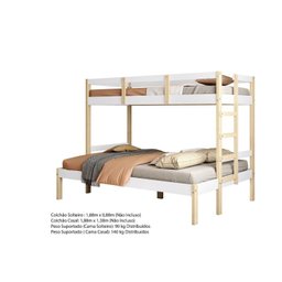 Beliche Juvenil Casal Family Soft Madeira e Mdf Casatema - 7