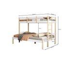 Ver imagem 3 de Beliche Juvenil Casal Family Soft Madeira e MDF Casatema MadeiraOriginals Branco/Marrom