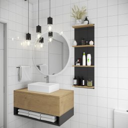 Espelho Decorativo Redondo Estilo Minimalista 70 Cm - Branco - 6