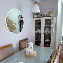Espelho Decorativo Redondo Estilo Minimalista 70 Cm - Branco - 2