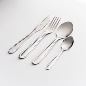 Jogo de Talheres Inox 4 Peças – Faqueiro Elegante para Mesa Posta Jogo Talheres Lyor