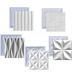 Formas de Gesso 3d Cimento Molde Plástico Abs Placa Parede