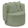 Poltrona Orgânica Maya Boucle Verde Redonda Decorativa - Arkell - 1