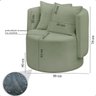 Poltrona Orgânica Maya Boucle Verde Redonda Decorativa - Arkell - 8