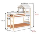Ver imagem 3 de Beliche Infantil Casinha Madeira e MDF Casatema MadeiraOriginals Branco/Marrom