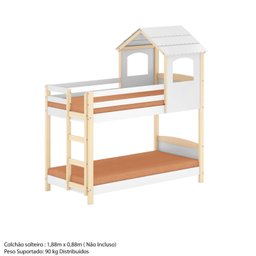 Beliche Infantil Casinha Madeira e Mdf Casatema - 8