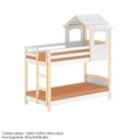 Ver mais imagens de Beliche Infantil Casinha Madeira e MDF Casatema MadeiraOriginals Branco/Marrom