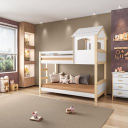 Beliche Infantil Casinha Madeira e Mdf Casatema - 6
