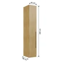 Ver imagem 3 de Guarda Roupa Modulado 1 Porta com Prateleiras 100% MDF Infinity Savana Bege