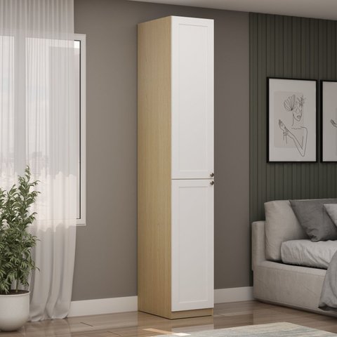 Guarda Roupa Modulado 2 Portas Provençais com Prateleiras 100% Mdf Infinity