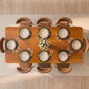 Ver imagem 2 de Conjunto de Jantar com Mesa Tali 210cm e 8 Cadeiras Ema CabeCasa MadeiraOriginals Marrom