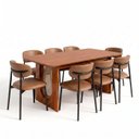 Ver imagem 3 de Conjunto de Jantar com Mesa Tali 210cm e 8 Cadeiras Ema CabeCasa MadeiraOriginals Marrom
