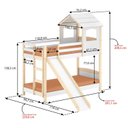 Ver imagem 3 de Beliche Infantil Casinha com Escorregador Madeira e MDF - Casatema MadeiraOriginals Branco/Marrom