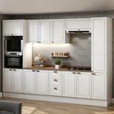 Ver imagem 6 de Cozinha Completa 6pçs Americana Branco/ebano C/ Tpo e Rodape