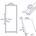 Ver imagem 3 de Kit Porta de Madeira 210x82cm Batente 9,5cm Lisa Primer Uniportas Abertura Esquerda