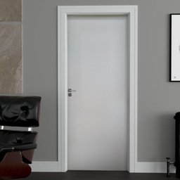 Kit Porta de Madeira 210x82cm Batente 9,5cm Lisa Primer Uniportas - 1 Kit Porta de Madeira 210x82cm Batente 9,5cm Lisa Primer Uniportas - 1