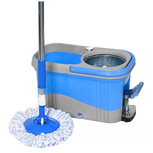 Balde Mop 360° Deend Profissional com Esfregão e Pedal Azul 14 Litros