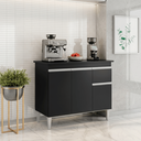 Ver imagem 6 de Armário Balcão Gabinete Jade 1m sem Tampo P/ Pia Cozinha Compacta Modulada Gourmet Dispensa 3 Ptas 1