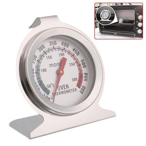 Termometro Analogico Forno 300 Graus Inox Cozinha Culinaria Refeiçao Churrasqueira Preparo Domestico