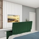Ver imagem 1 de Calçadeira Baú Recamier Estofada Cama de Casal 140cm Grécia Suede Verde- Mabe Magazine