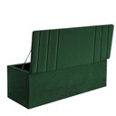 Ver imagem 3 de Calçadeira Baú Recamier Estofada Cama de Casal 140cm Grécia Suede Verde- Mabe Magazine