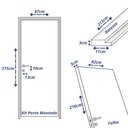 Ver imagem 3 de Kit Porta de Madeira 210x82cm Batente 11cm Lisa Padrão Imbuia Uniportas Abertura Esquerda