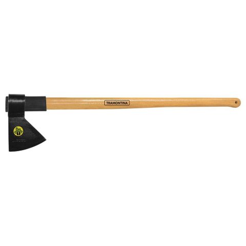 Machado Soldado Com Cabeça Redonda Tramontina Em Aço Com Cabo De Madeira 90 Cm