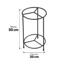 Ver imagem 2 de Suporte de Vaso Planta Redondo 2 Andares Ferro Reforçado