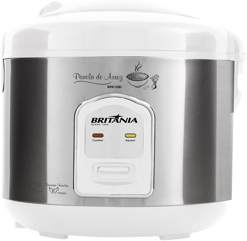 Panela de Arroz 10 Xícaras Branco 110v Britânia Bpa10bi - 1