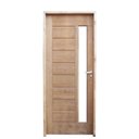 Ver imagem 2 de Kit Porta de Madeira 210x82cm Batente 11cm Bbv Eco Uniportas Abertura Direita Marrom