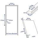 Ver imagem 3 de Kit Porta de Madeira 210x82cm Batente 11cm Bbv Eco Uniportas Abertura Direita Marrom