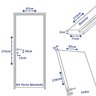 Kit Porta de Madeira 210x82cm Batente 11cm Bbv Eco Uniportas  - 3