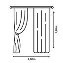 Ver imagem 6 de Cortina Microfibra com Voil Xadrez 2,00m X 1,80m Forro Branco
