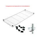 Ver imagem 4 de Kit Prateleira Avulsa para Estante Aço Aramado Uteall 90x35